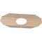 Ekena Millwork Chrysler Wood Fretwork Pierced Ceiling Medallion, Alder, 36"W x 18"H x 9 1/2"ID x 3/8"T CMWP36X18X0375CSAL - alternate 5